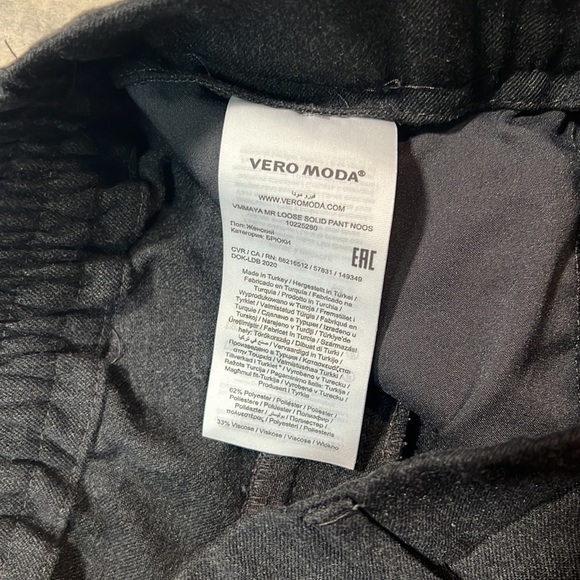 VERO Moda Charcoal Elastic Waist Trousers 16 inches on waist - Picture 7 of 8